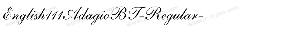 English111AdagioBT-Regular字体转换