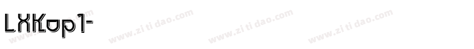 LXKop1字体转换