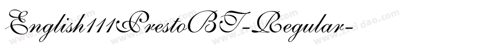 English111PrestoBT-Regular字体转换