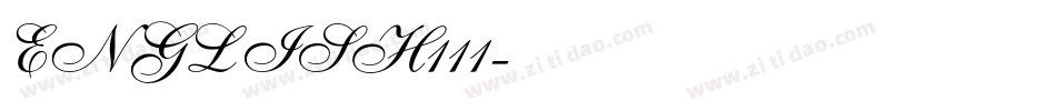 ENGLISH111字体转换