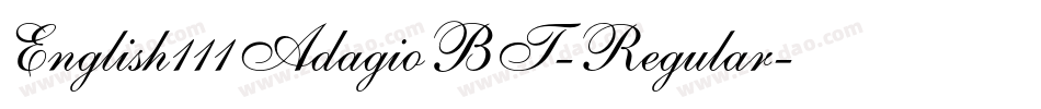 English111AdagioBT-Regular字体转换