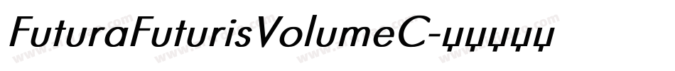 FuturaFuturisVolumeC字体转换