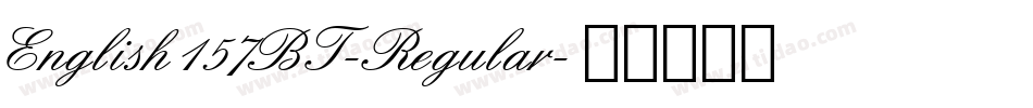 English157BT-Regular字体转换