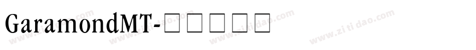 GaramondMT字体转换
