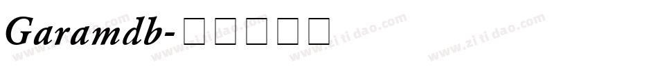 Garamdb字体转换