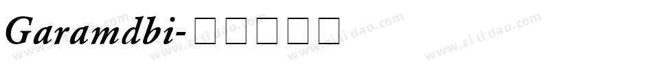 Garamdbi字体转换