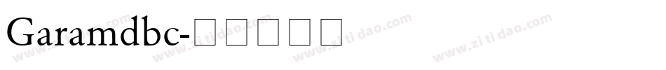 Garamdbc字体转换