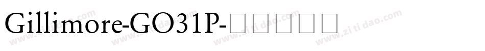 Gillimore-GO31P字体转换
