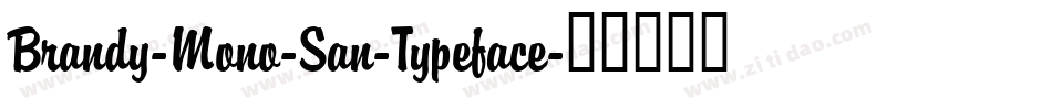 Brandy-Mono-San-Typeface字体转换