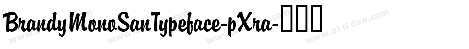 BrandyMonoSanTypeface-pXra字体转换