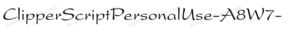 ClipperScriptPersonalUse-A8W7字体转换
