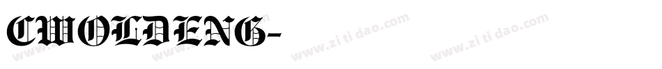 CWOLDENG字体转换