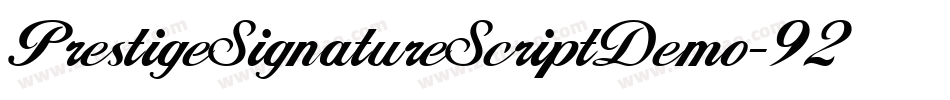 PrestigeSignatureScriptDemo-92z7字体转换