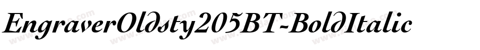EngraverOldsty205BT-BoldItalic字体转换