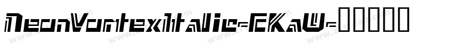 NeonVortexItalic-EKaW字体转换