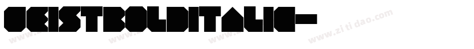 GeistBoldItalic字体转换