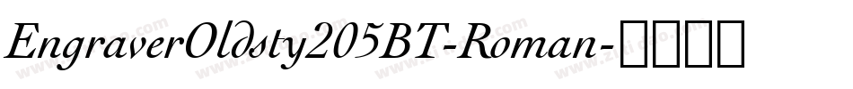 EngraverOldsty205BT-Roman字体转换