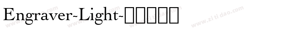 Engraver-Light字体转换