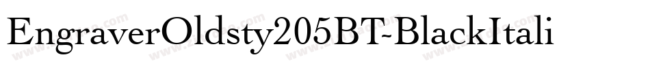 EngraverOldsty205BT-BlackItalic字体转换