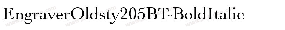EngraverOldsty205BT-BoldItalic字体转换