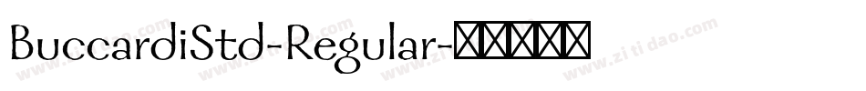 BuccardiStd-Regular字体转换
