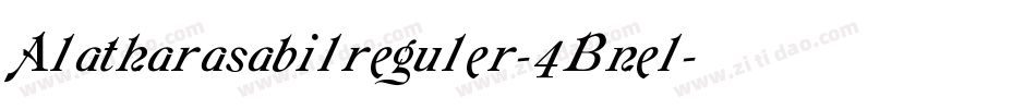 Alatharasabilreguler-4Bnel字体转换