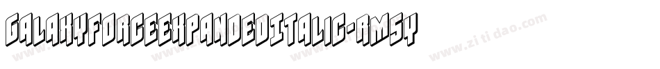 GalaxyForceExpandedItalic-rM5y字体转换