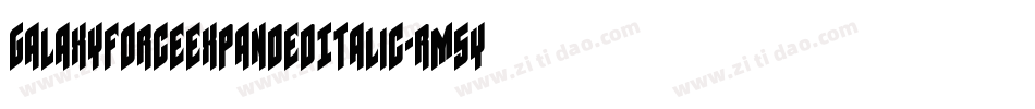 GalaxyForceExpandedItalic-rM5y字体转换