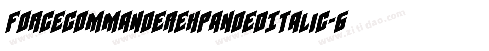 ForceCommanderExpandedItalic-6YeVo字体转换