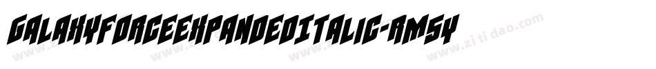 GalaxyForceExpandedItalic-rM5y字体转换