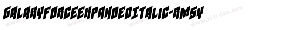 GalaxyForceExpandedItalic-rM5y字体转换