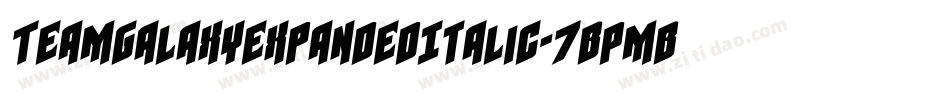 TeamGalaxyExpandedItalic-7BPmB字体转换
