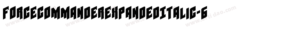 ForceCommanderExpandedItalic-6YeVo字体转换