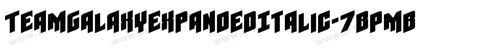 TeamGalaxyExpandedItalic-7BPmB字体转换