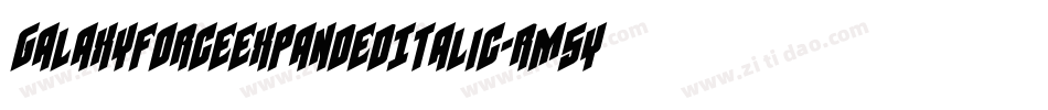 GalaxyForceExpandedItalic-rM5y字体转换