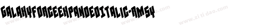 GalaxyForceExpandedItalic-rM5y字体转换