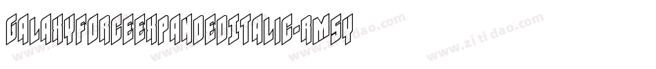 GalaxyForceExpandedItalic-rM5y字体转换