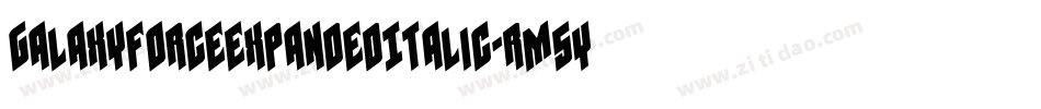 GalaxyForceExpandedItalic-rM5y字体转换