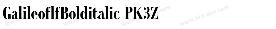 GalileoflfBolditalic-PK3Z字体转换