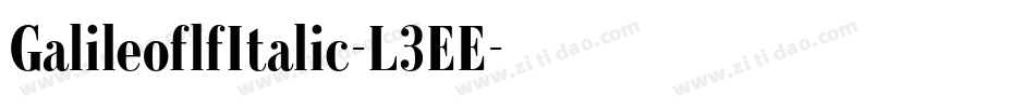 GalileoflfItalic-L3EE字体转换