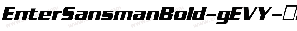 EnterSansmanBold-gEVY字体转换