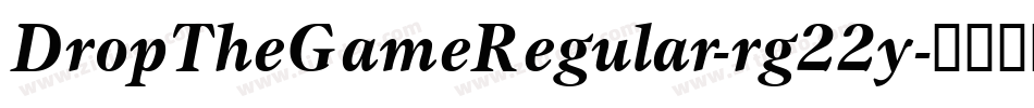 DropTheGameRegular-rg22y字体转换