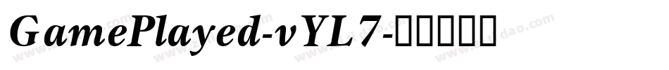 GamePlayed-vYL7字体转换