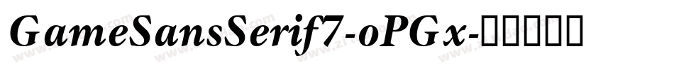 GameSansSerif7-oPGx字体转换