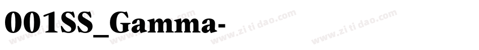001SS_Gamma字体转换