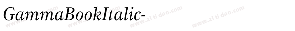 GammaBookItalic字体转换