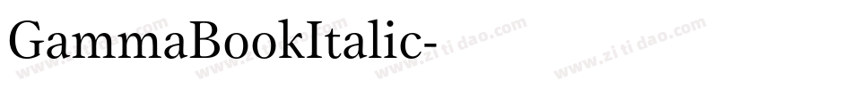 GammaBookItalic字体转换