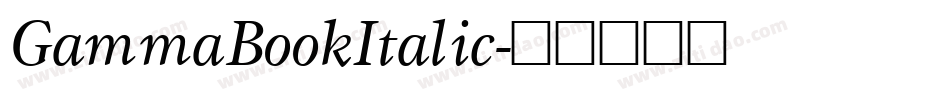 GammaBookItalic字体转换