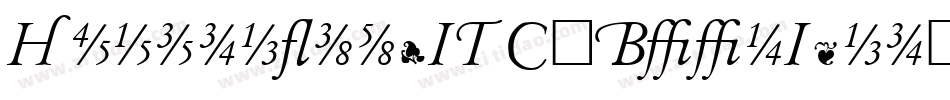 HighlanderITC-BookItal字体转换