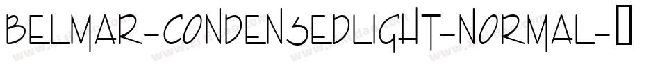 Belmar-CondensedLight-Normal字体转换